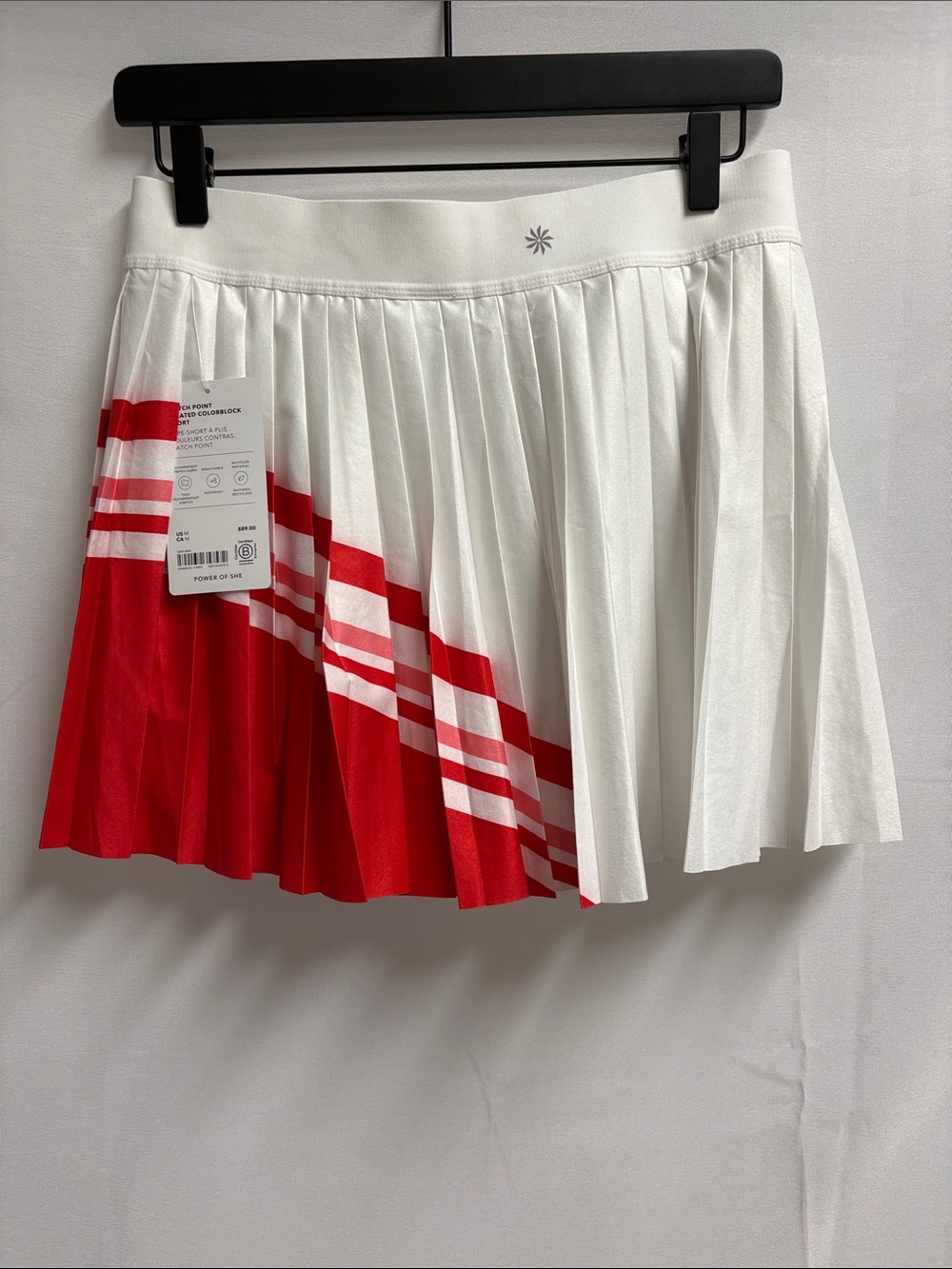 NWT Athleta Match Point Pleated Colorblock Skort Size Medium - Picture 5 of 7